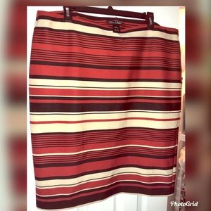 Striped pencil skirt